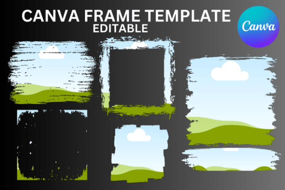 Brushstroke Canva Frame Custom Template: A Digital Asset for Modern Creators