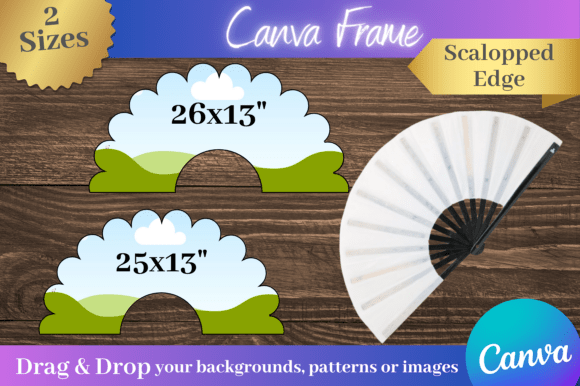 Canva Clack Fan Scalloped Edge Template2: Instant Design Elevation