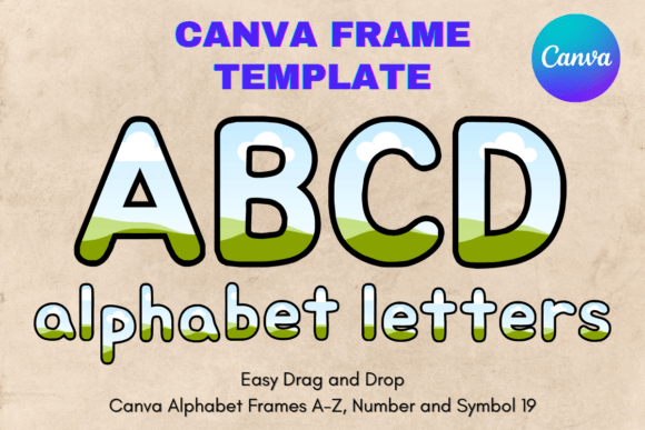 Canva Letters Frame Alphabet Template_19: Your Custom Sublimation Tool