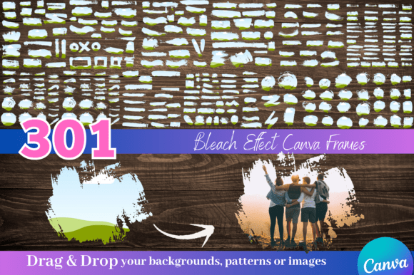 Elevate Your Brand with 301 Bleach | Brush Effect Canva Frames