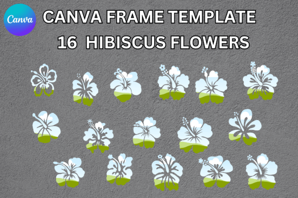Elevate Your Designs with Hibiscus Flowers Canva Frame Template