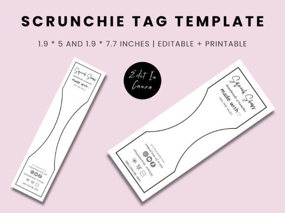 Elevate Your Scrunchie Brand with These Canva Tag Templates