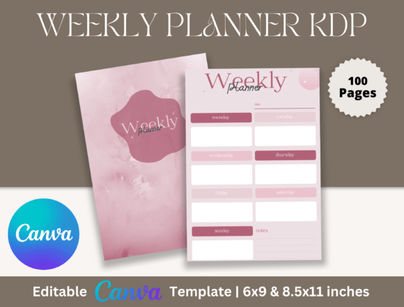Master Your Week: Editable Canva Weekly Planner for KDP