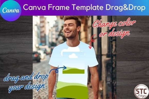 Men T-shirt Mockup Canva Frame: Instant Visuals