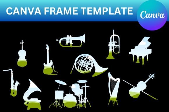 Music Elements Canva Frame Template: Design Made Simple