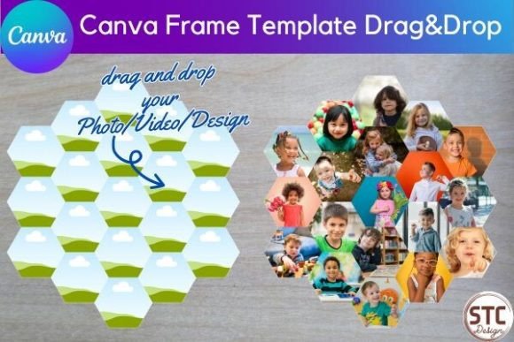 Transform Your Memories with a Honeycomb Photo Collage Canva Frame