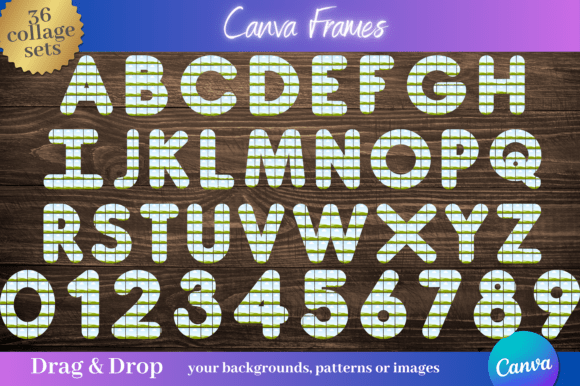 Unleash Creativity with 36 Canva Frames Letter & Number Collage