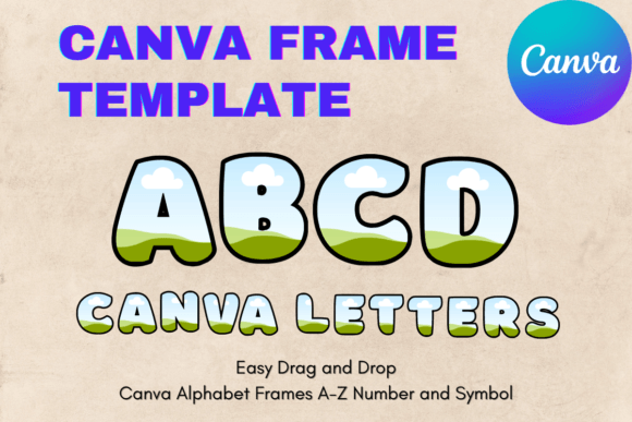 Unlocking Creativity with Canva Letters Frame Alphabet TemplateC30