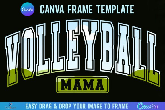 Volleyball Mama Canva Template Frame: Creative Branding Made Easy